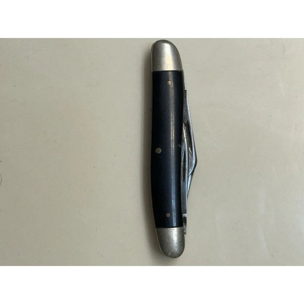 Vintage Case XX  3 Blade Slick Black NO Dots 087HE